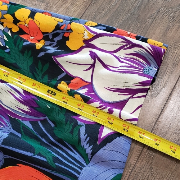 Vintage 1960s Vietnamese Floral Mod Maxi Dress Size 6 - Picture 6 of 9